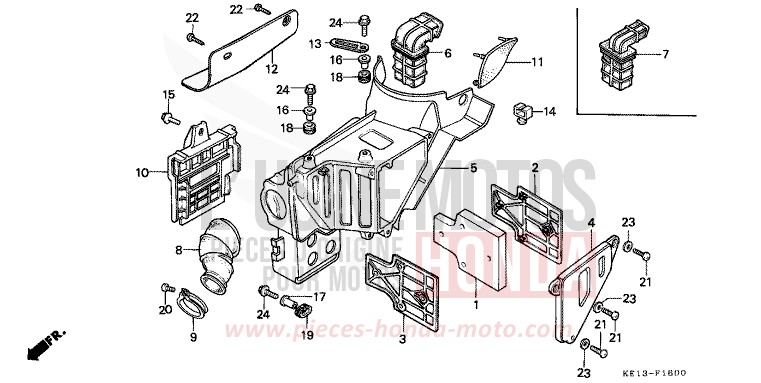LUFTFILTER von MTX125R FIGHTING RED (R134) von 1985