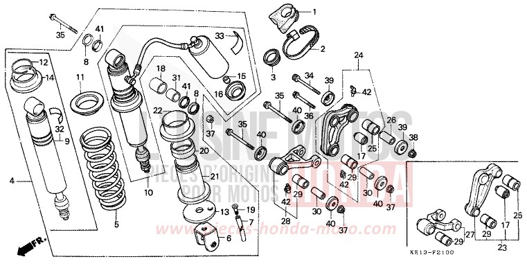 KISSEN, HINTEN von MTX125R CORTINA WHITE (NH111) von 1987