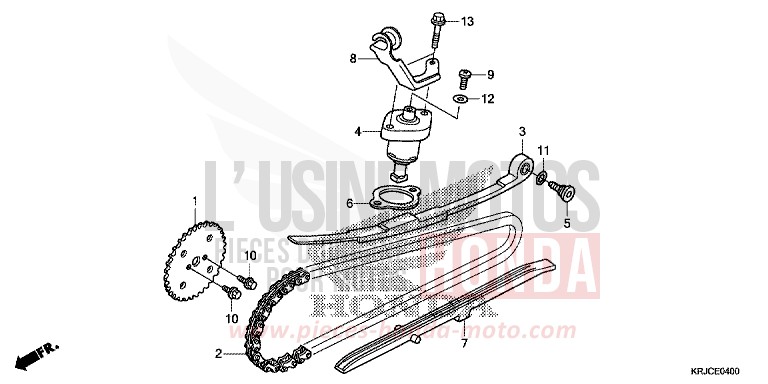NOCKENWELLENKETTE/SPANNVORRICHTUNG von S-Wing PEARL NIGHTSTAR BLACK (NHA84) von 2012