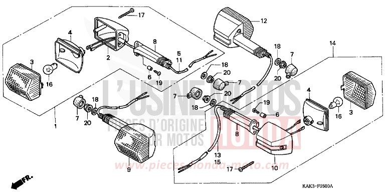 BLINKER von CRM125R NOIR (NH1) von 1993