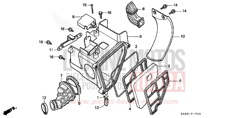 LUFTFILTER von CRM125R REAL WHITE (NH250) von 1999