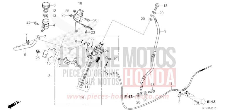 HAUPTBREMSZYLINDER von FSH125 CANDY NOBLE RED (R350) von 2021