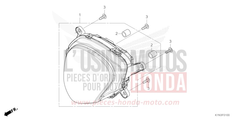 SCHEINWERFER von FSH125 POSEIDON BLACK METALLIC (NHB25) von 2021