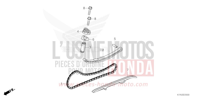 NOCKENWELLENKETTE/SPANNVORRICHTUNG von FSH125 POSEIDON BLACK METALLIC (NHB25) von 2021