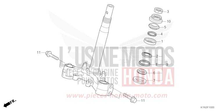 LENKSCHAFT von FSH125 POSEIDON BLACK METALLIC (NHB25) von 2021