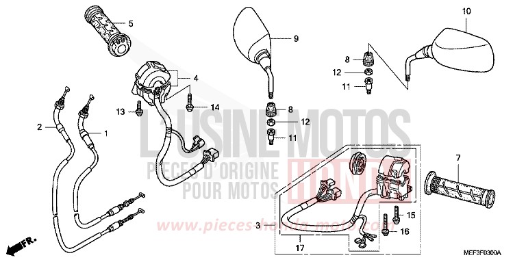 COMMUTATEUR/CABLE/MIROIR von SW-T400 PURE BLACK (NH237) von 2009