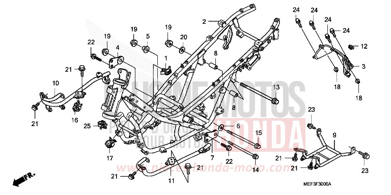RAHMENKOERPER von SW-T400 SWORD SILVER METALLIC (NHA95) von 2009