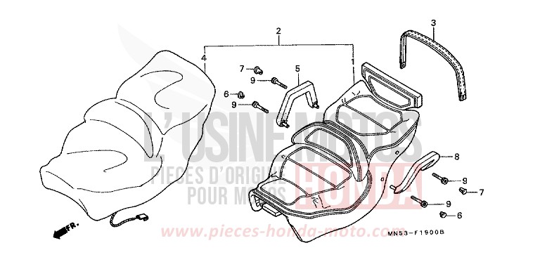 SITZ von Goldwing CANDY SPECTRA RED (R176) von 1992