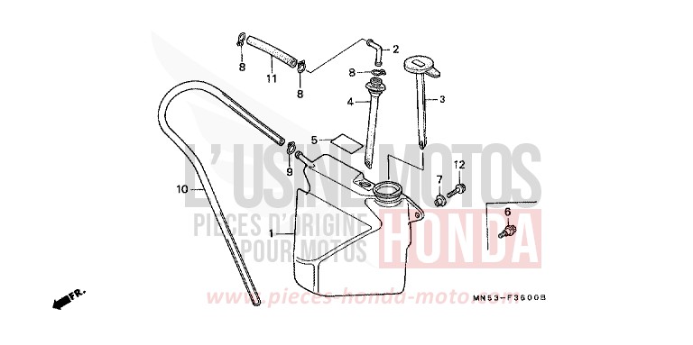 RESERVETANK von Goldwing CANDY SPECTRA RED (R176) von 1992