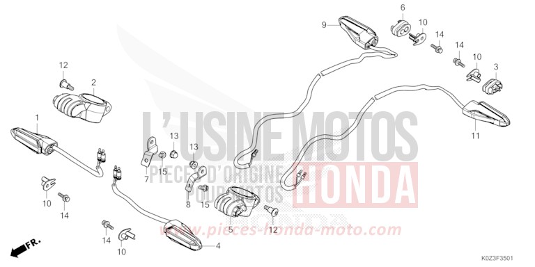BLINKER (CB350RS/GB350S) von GB350S GUNMETAL BLACK METALLIC (NHC52) von 2025