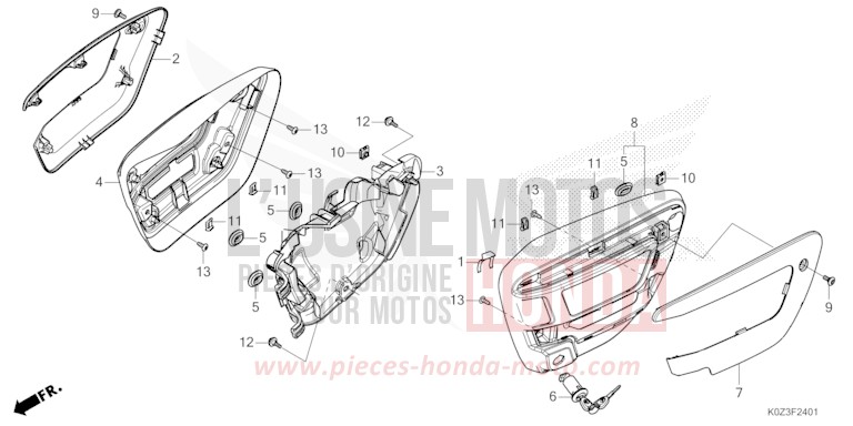 SEITENABDECKUNG (CB350RS/GB350S) von GB350S PUCO BLUE (B187) von 2025