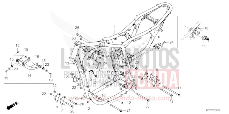 RAHMENKOERPER von GB350S PUCO BLUE (B187) von 2025
