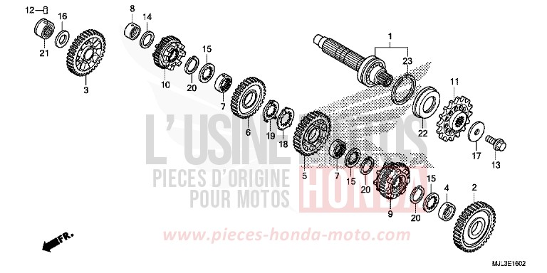 GETRIEBE (GEGENWELLE) (NC700XD/750XD) von NC700XD GRAPHITE BLACK (NHB01) von 2014