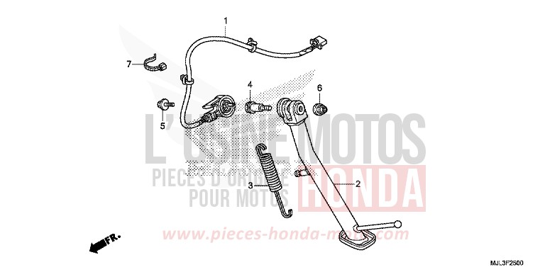 STAENDER von NC700XD GRAPHITE BLACK (NHB01) von 2014