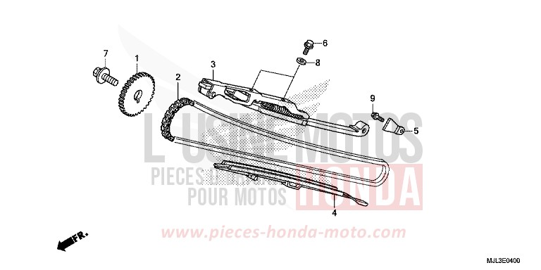 NOCKENWELLENKETTE/SPANNVORRICHTUNG von NC700XD MAT PEARL GLARE WHITE (NHB54) von 2014