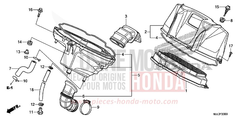 LUFTFILTER von NC700XD SWORD SILVER METALLIC (NHA95) von 2014