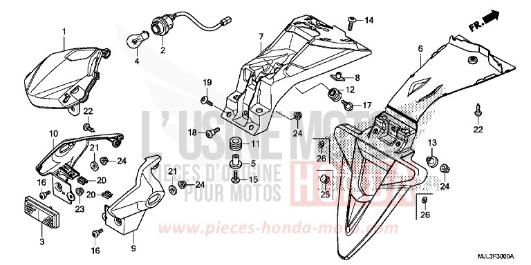 HECKLEUCHTE von NC700XD SWORD SILVER METALLIC (NHA95) von 2014