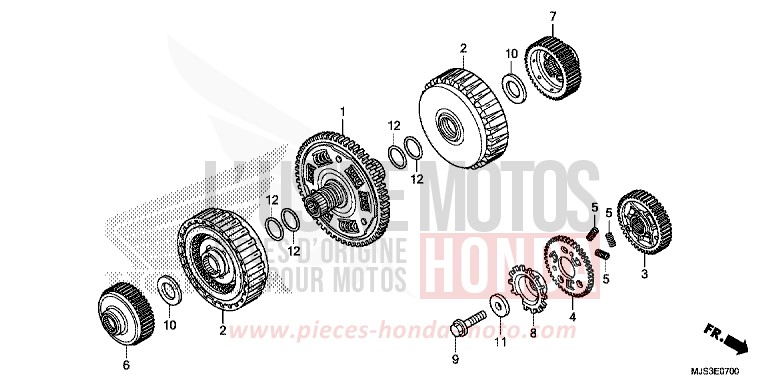 KUPPLUNG von NC750J MAT BALLISTIC BLACK METALLIC (NHA86) von 2015