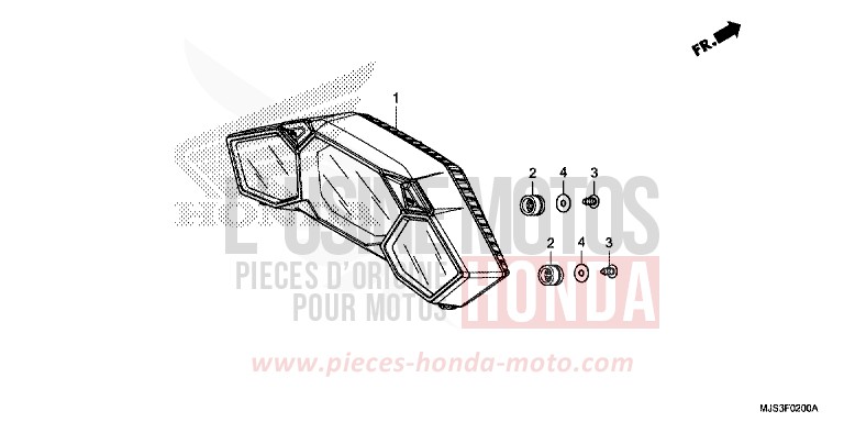 MESSGERAET von NC750J MAT BALLISTIC BLACK METALLIC (NHA86) von 2015