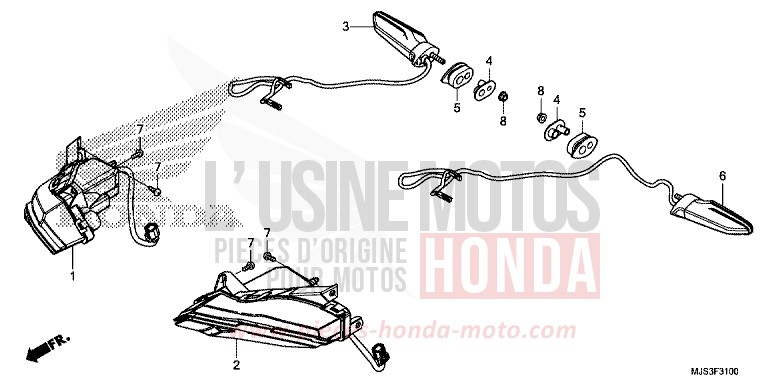 BLINKER von NC750J MAT BALLISTIC BLACK METALLIC (NHA86) von 2015