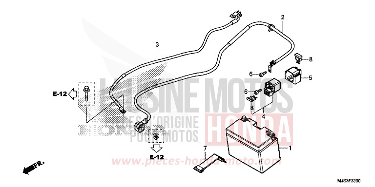 BATTERIE von NC750J MAT BALLISTIC BLACK METALLIC (NHA86) von 2015