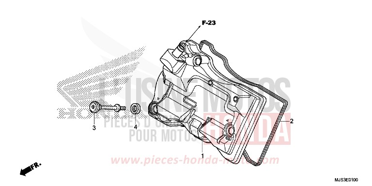 COUVERCLE DE CULASSE von NC750J MAT BALLISTIC BLACK METALLIC (NHA86B) von 2017