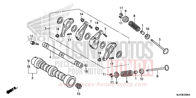 ARBRE A CAMES/SOUPAPE von NC750J MAT BALLISTIC BLACK METALLIC (NHA86B) von 2017