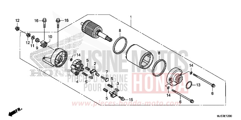 MOTEUR DE DEMARRAGE von NC750J MAT BALLISTIC BLACK METALLIC (NHA86B) von 2017