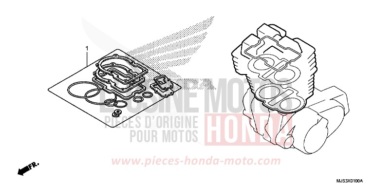 TROUSSE DE JOINT A von NC750J MAT BALLISTIC BLACK METALLIC (NHA86B) von 2017