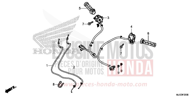 COMMUTATEUR/CABLE von NC750J MAT BALLISTIC BLACK METALLIC (NHA86B) von 2017