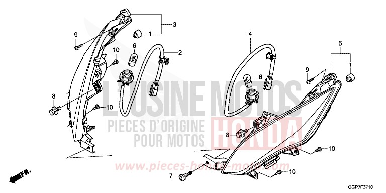BLINKER, VORNE von NSC50WH PEARL PROCYON BLACK (NHA06) von 2012