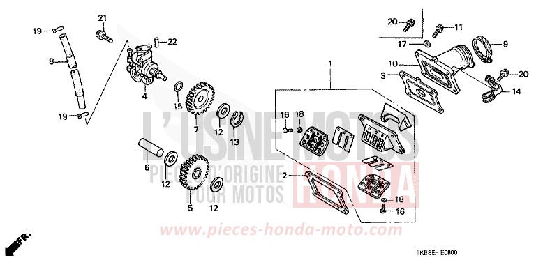 OELPUMPE/PLAETTCHENVENTIL von NSR125R BLACK (NH1) von 2001
