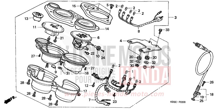 MESSGERAET von NSR125R BLACK (NH1) von 2001