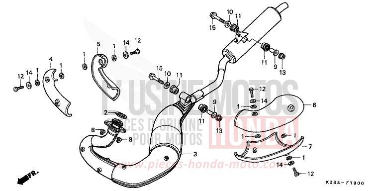 ABGAS-SCHALLDAEMPFER von NSR125R BLACK (NH1) von 2001