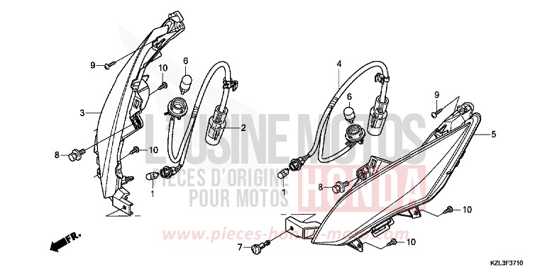 BLINKER, VORNE von NSC110MPD PEARL WHITE (NHA20) von 2012