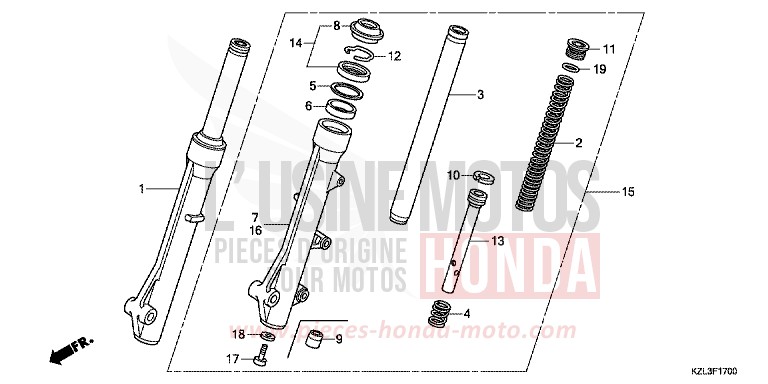 GABEL, VORNE von NSC110MPD M00NDUST SILVER METALLIC (NHB29) von 2014