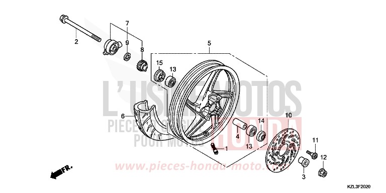 VORDERRAD von NSC110MPD M00NDUST SILVER METALLIC (NHB29) von 2014