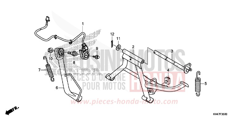 STAENDER/KICKSTARTER-ARM von NSC110MPD M00NDUST SILVER METALLIC (NHB29) von 2017