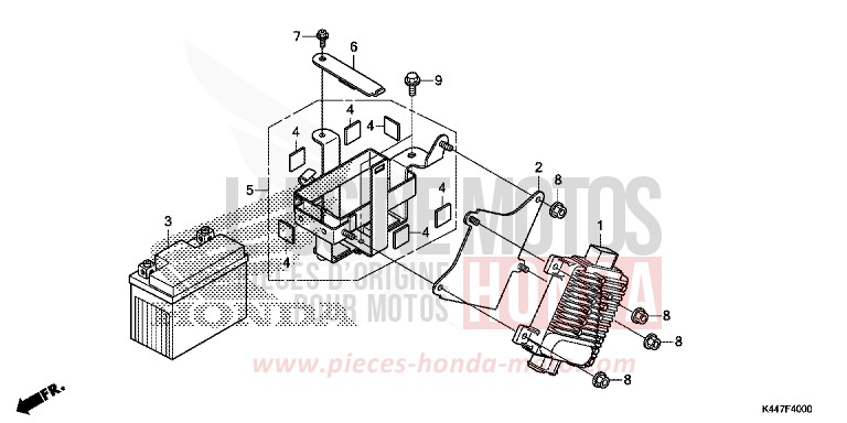 BATTERIE/STEUERGERAET von NSC110MPD MAT CARBONIUM GRAY METALLIC (NHB52) von 2017