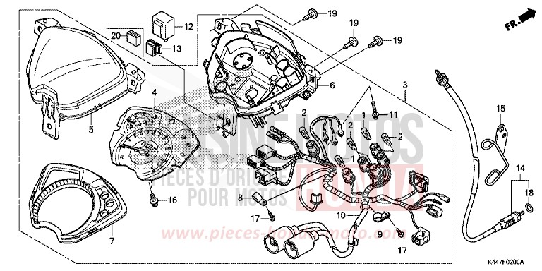 TACHOMETER von NSC110MPD PEARL COOL WHITE (NHA16) von 2017