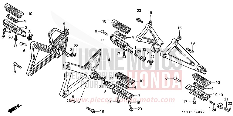 STUFE von NSR125R REAL WHITE (NH250K) von 1989