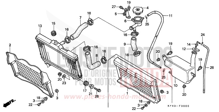 KUEHLER von NSR125R REAL WHITE (NH250K) von 1989