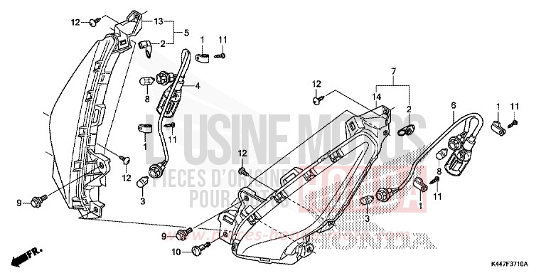BLINKER, VORNE von NSC110MPD PEARL NIGHTSTAR BLACK (NHA84) von 2019