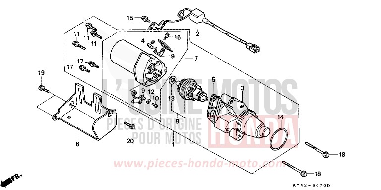 ANLASSER von NSR125R REAL WHITE (NH250G) von 1990