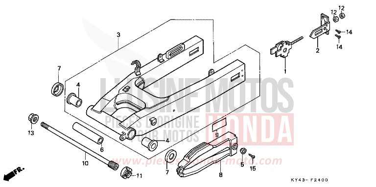 SCHWINGE von NSR125R REAL WHITE (NH250K) von 1990