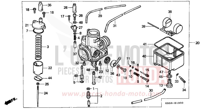 VERGASER von NSR125R REAL WHITE (NH250K) von 1994