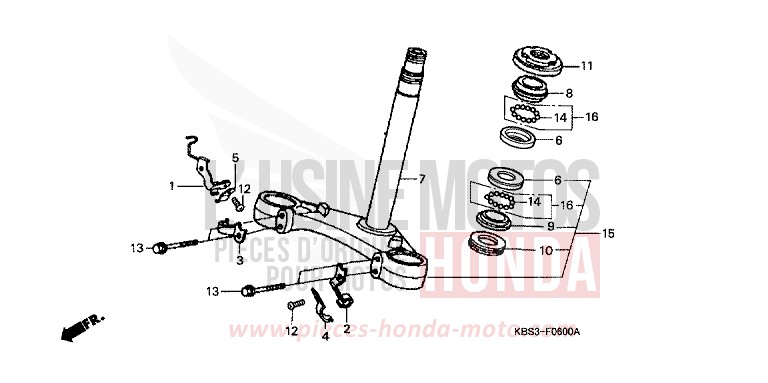 LENKSCHAFT von NSR125R REAL WHITE (NH250K) von 1994