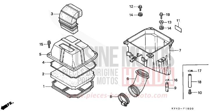 LUFTFILTER von NSR125R BLACK (NH1E) von 1992