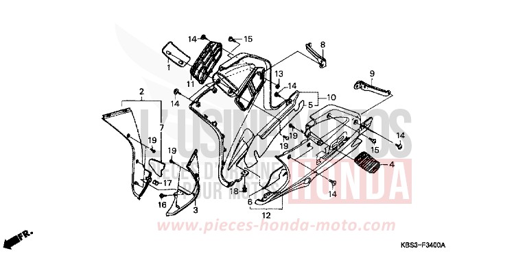UNTERER WINDLAUF von NSR125R SPARKLING RED (R127) von 1997