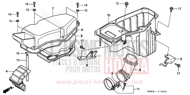 LUFTFILTER von NSR125R TITANIUM METALLIC (YR183) von 1997